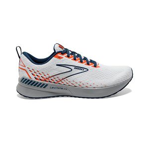 Brooks Levitate GTS 5 Road Running Shoes - Mens, White/Blue/Orange | IE-OWY420765